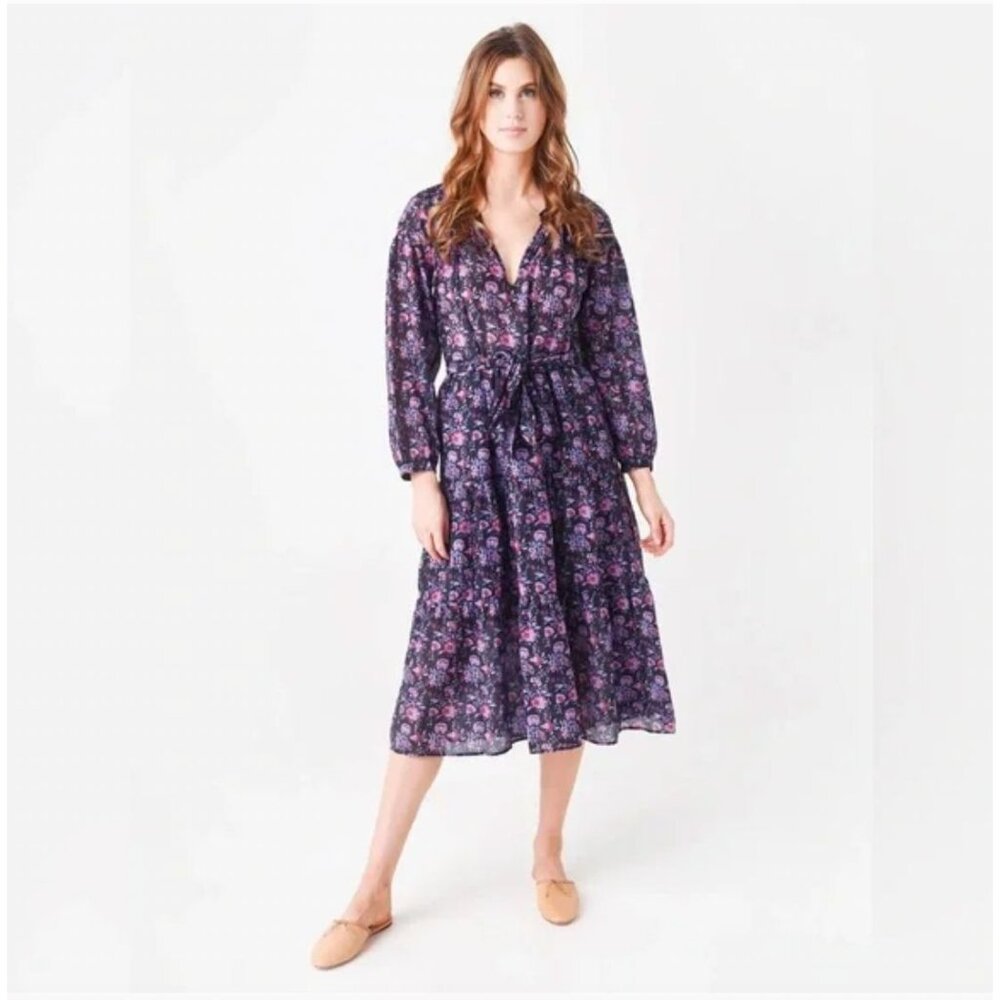 Xirena Annieka Dress XS Floral Boho V Neck A Line Lightweight Summer Vacation